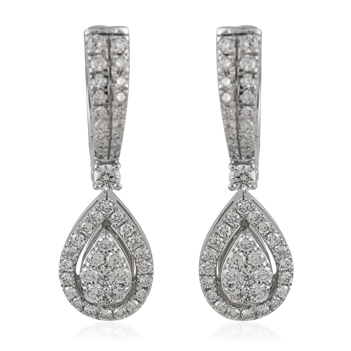 RHAPSODY Diamant-Ohrringe, IGI zertifiziert VS E-F, 950 Platin ca. 1.02 ct