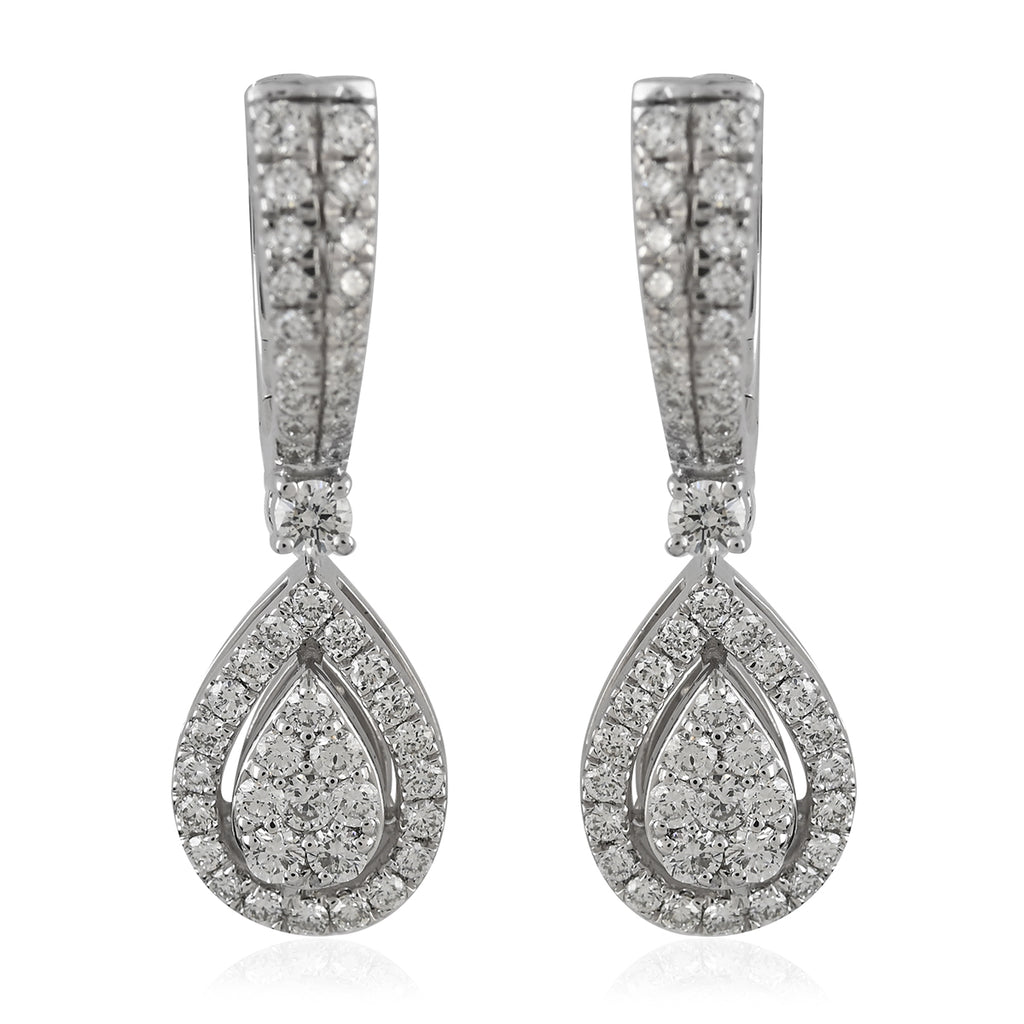 RHAPSODY Diamant-Ohrringe, IGI zertifiziert VS E-F, 950 Platin ca. 1.02 ct