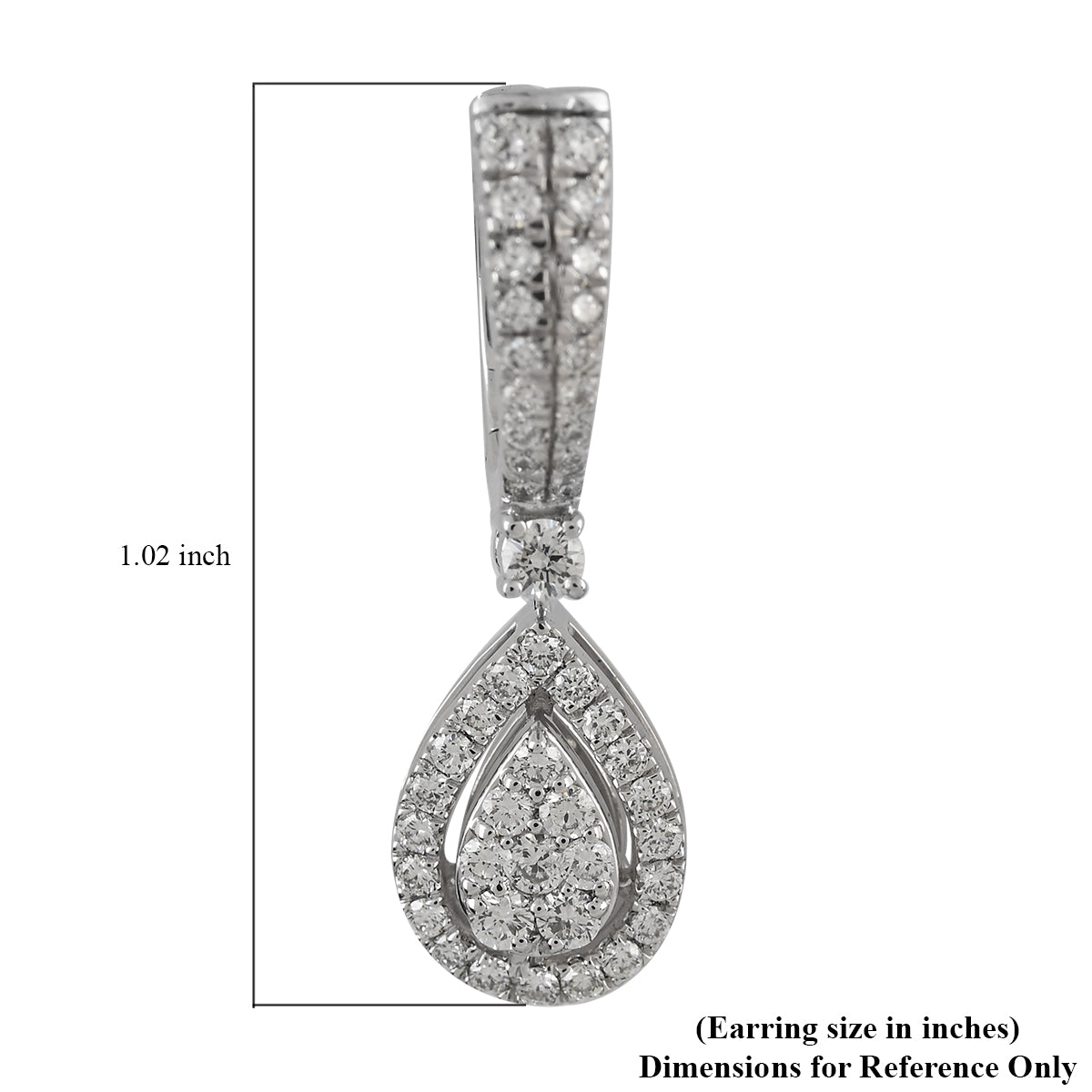 RHAPSODY Diamant-Ohrringe, IGI zertifiziert VS E-F, 950 Platin ca. 1.02 ct