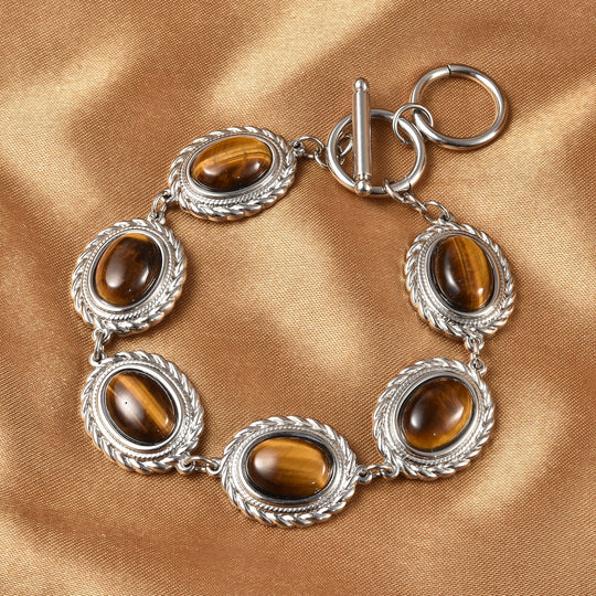 Gelbes Tigerauge-Armband, ca. 20 cm, ca. 19.30 ct
