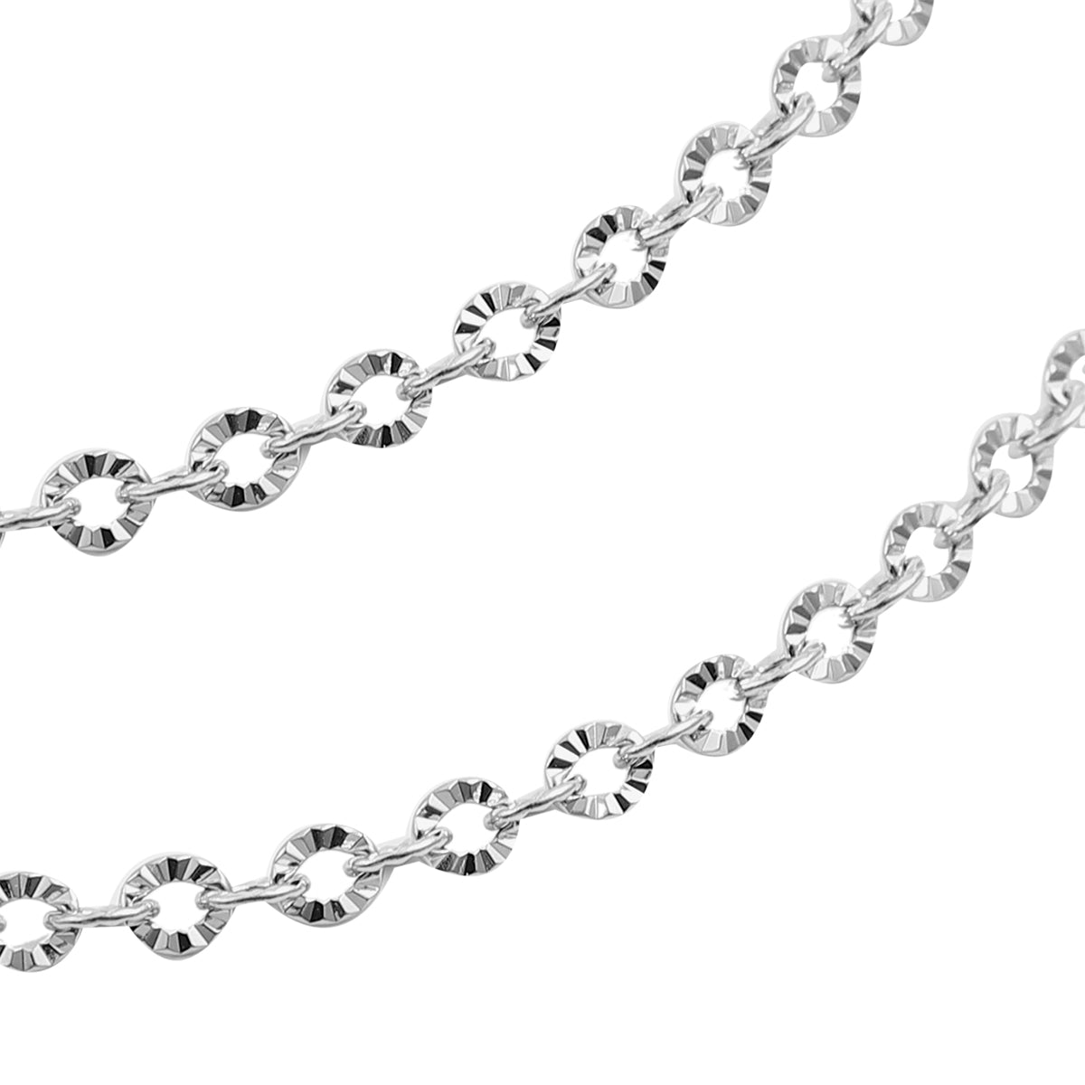 Weißer Zirkonia Anhänger mit Kette ca. 71 cm Edelstahl ca. 0,10 ct