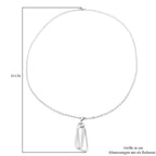 Weißer Zirkonia Anhänger mit Kette ca. 71 cm Edelstahl ca. 0,10 ct