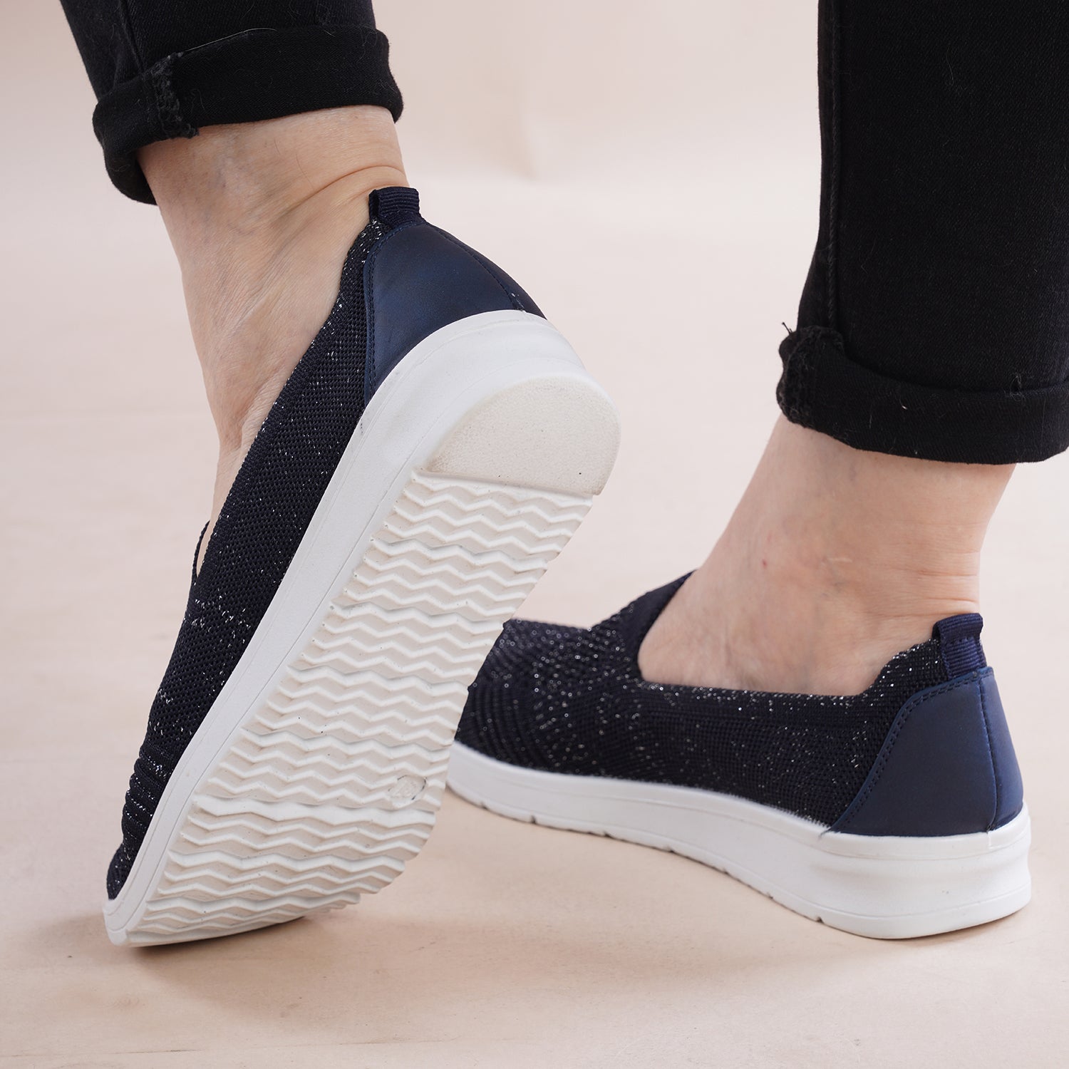 LA MAREY - Damenschuhe mit rutschfester Sohle, Größe 37, Dunkelblau