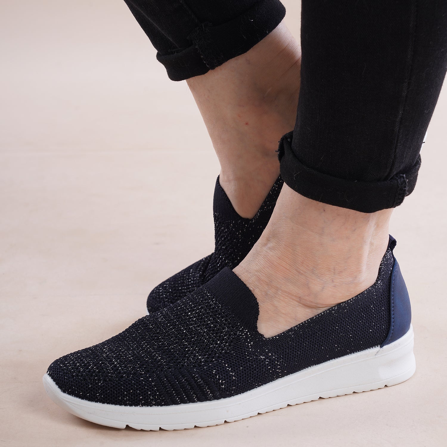 LA MAREY - Damenschuhe mit rutschfester Sohle, Größe 37, Dunkelblau