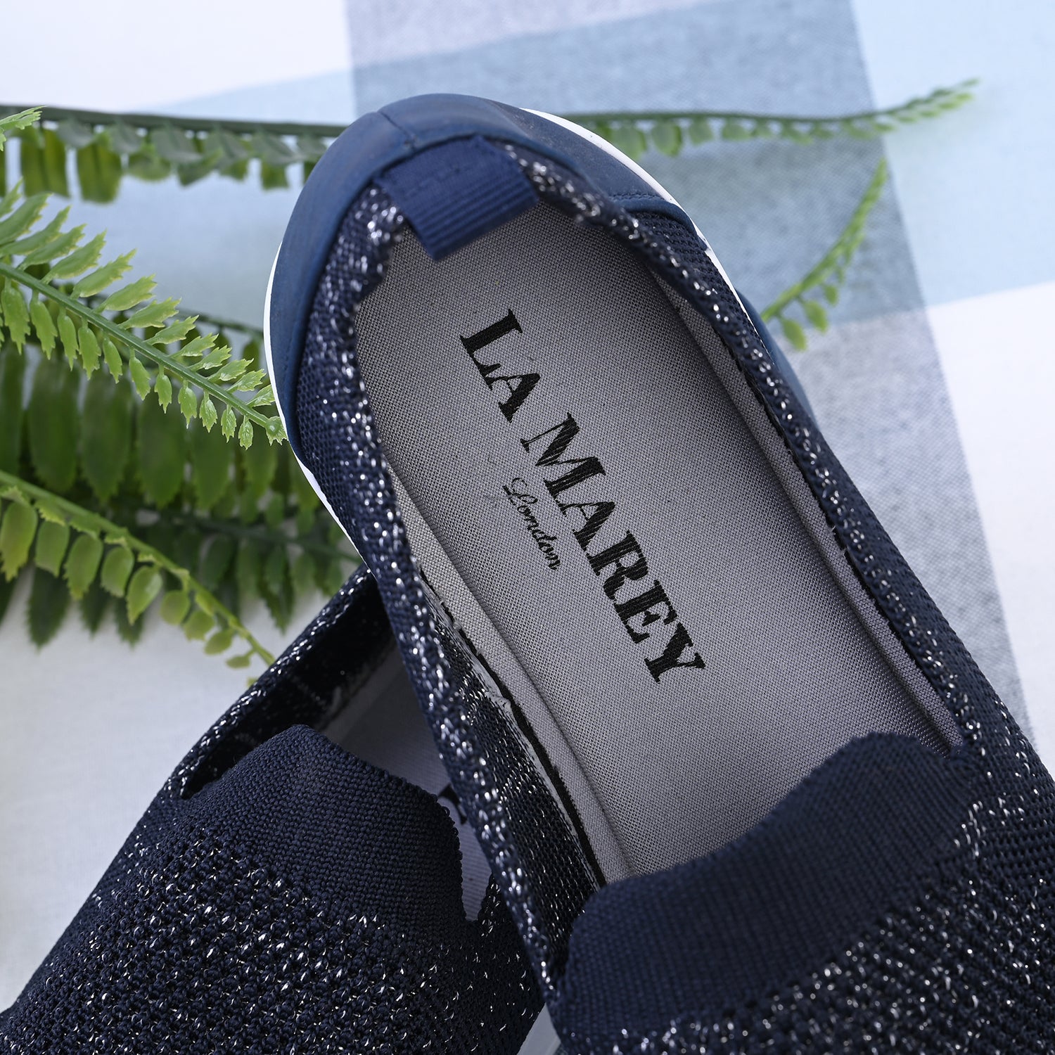LA MAREY - Damenschuhe mit rutschfester Sohle, Größe 37, Dunkelblau