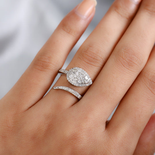 Diamant Ring 925 Silber platiniert ca. 0,50 ct