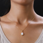 Natürlicher Äthiopischer Opal Anhänger mit Kette 50 cm 925 Silber Gelbgold Vermeil ca. 1,55 ct