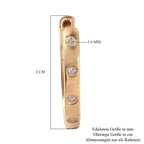 Diamant-Creolen, 925 Silber Gelbgold Vermeil ca. 0.15 ct