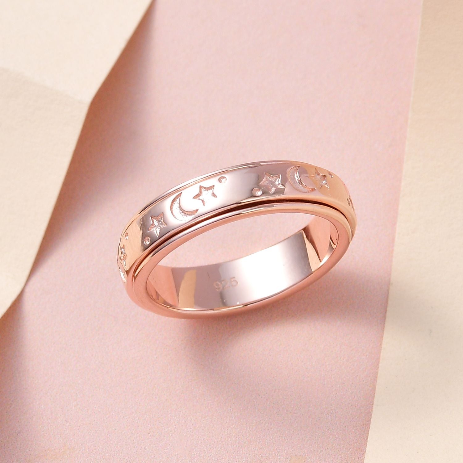 925 Silber rosévergoldetRing (Größe 17.00) ca. 5,04g