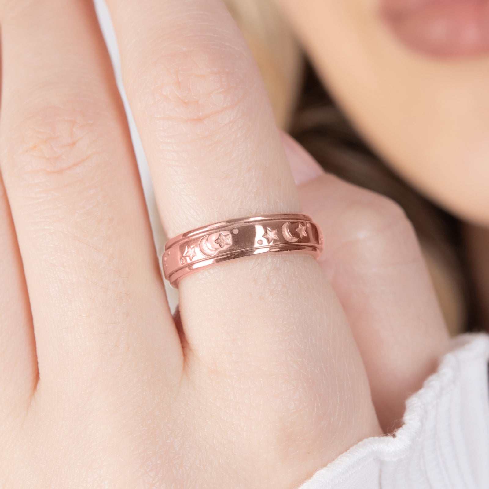 925 Silber rosévergoldetRing (Größe 17.00) ca. 5,04g