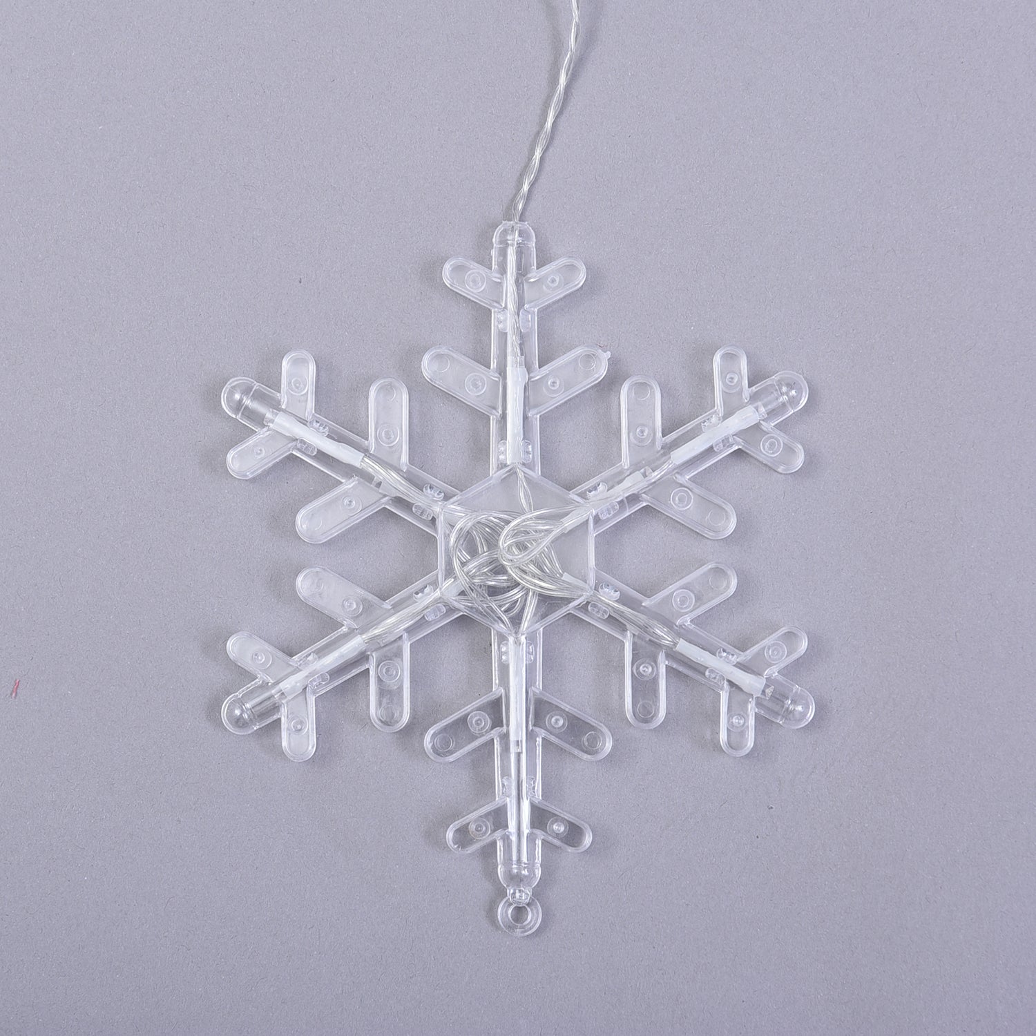 126 LED Vorhang warmweiße Lichterkette - Schneeflocken, 3xAA (nicht inkl.), Größe 350x85 cm