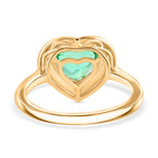 ONE OF A KIND - AAA Kolumbianischer Smaragd, Weißer Diamant Ring 750 Gold (Größe 18.00) ca. 2.21 ct