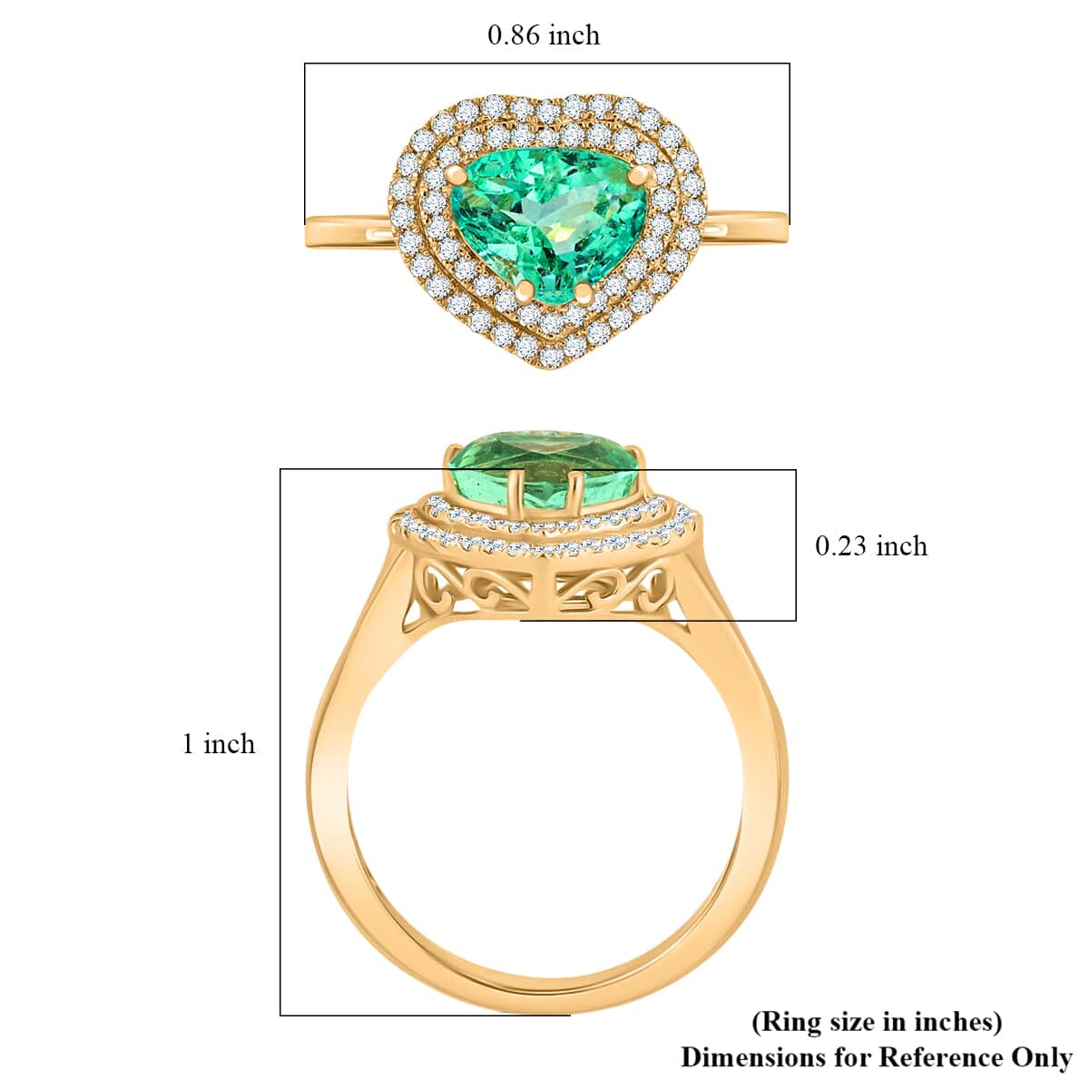 ONE OF A KIND - AAA Kolumbianischer Smaragd, Weißer Diamant Ring 750 Gold (Größe 18.00) ca. 2.21 ct