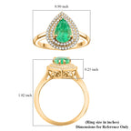 Iliana AAA Kolumbianischer Smaragd, Weißer Diamant Ring 750 Gold (Größe 17.00) ca. 1.70 ct