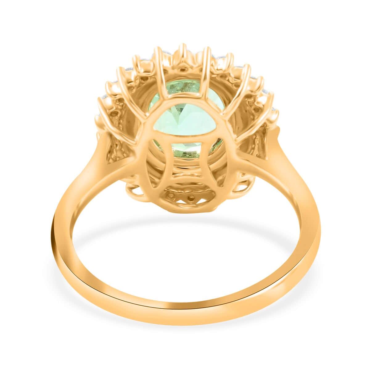 Iliana AAA Kolumbianischer Smaragd, Weißer Diamant Ring 750 Gold (Größe 17.00) ca. 3,00 ct