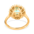 Iliana AAA Kolumbianischer Smaragd, Weißer Diamant Ring 750 Gold (Größe 17.00) ca. 3,00 ct