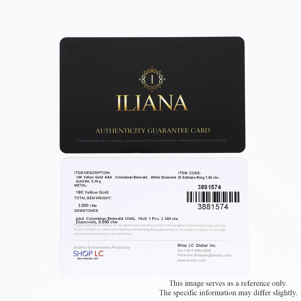 Iliana AAA Kolumbianischer Smaragd, Weißer Diamant Ring 750 Gold (Größe 17.00) ca. 3,00 ct