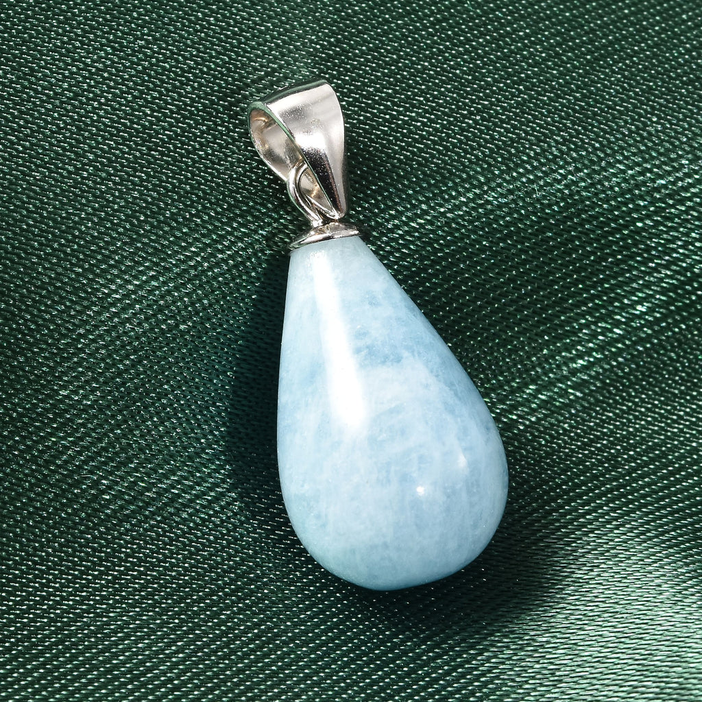 Aquamarin Anhänger 925 Silber rhodiniert ca. 9.65 ct