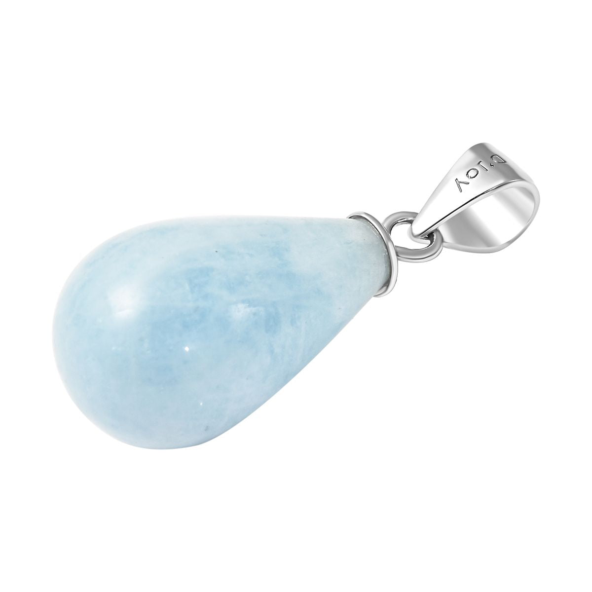 Aquamarin Anhänger 925 Silber rhodiniert ca. 9.65 ct