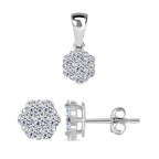 LUXURIANT DIAMOND Schmuckset: SI Labor Diamant Ohrringe & Anhänger - 0,51 ct.
