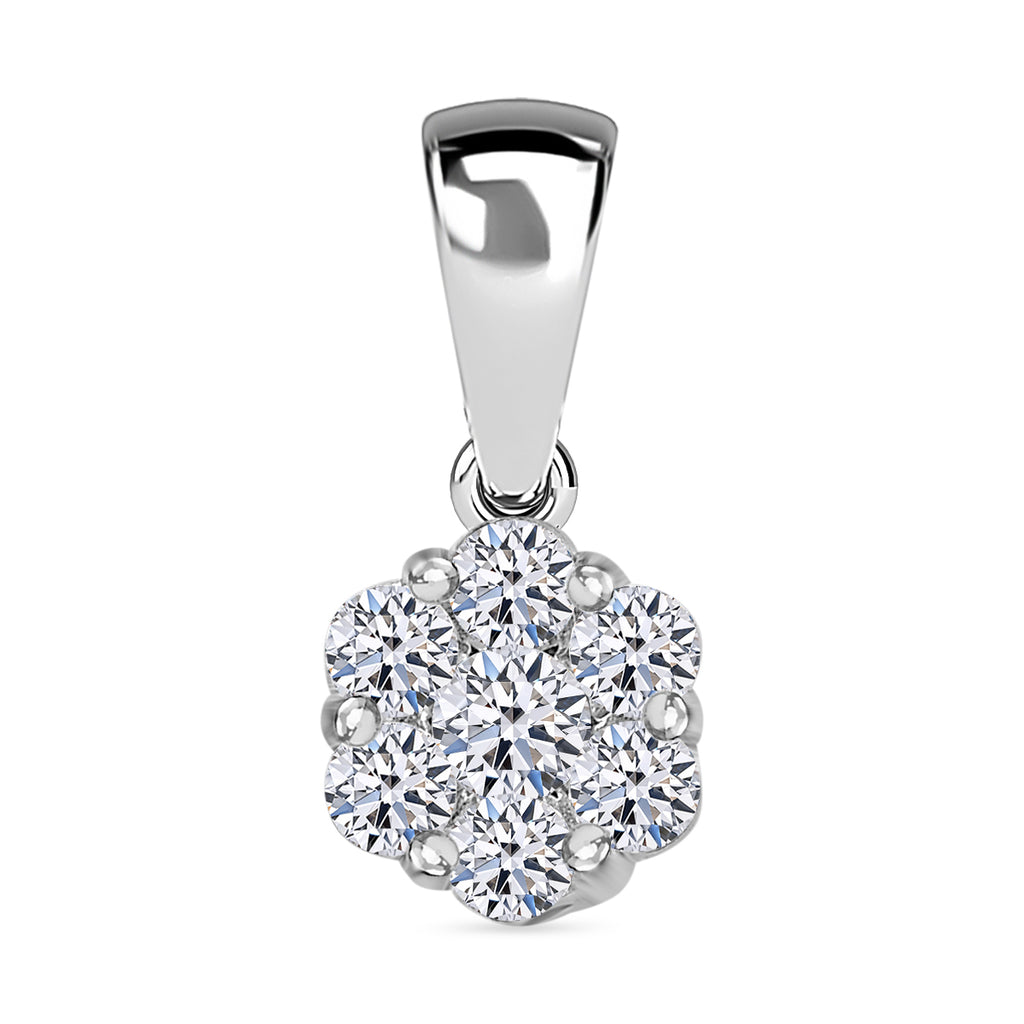 LUXURIANT DIAMOND Schmuckset: SI Labor Diamant Ohrringe & Anhänger - 0,51 ct.