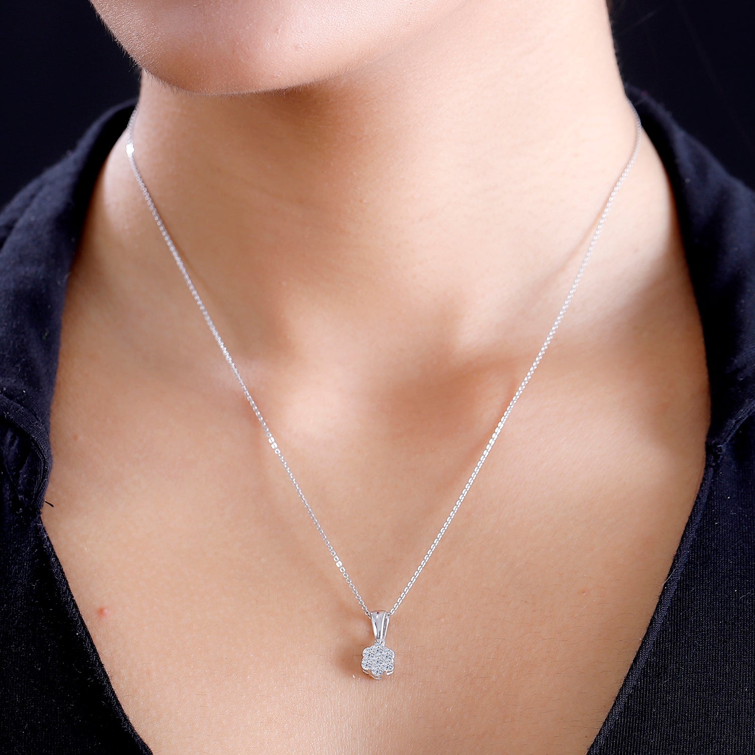 LUXURIANT DIAMOND Schmuckset: SI Labor Diamant Ohrringe & Anhänger - 0,51 ct.