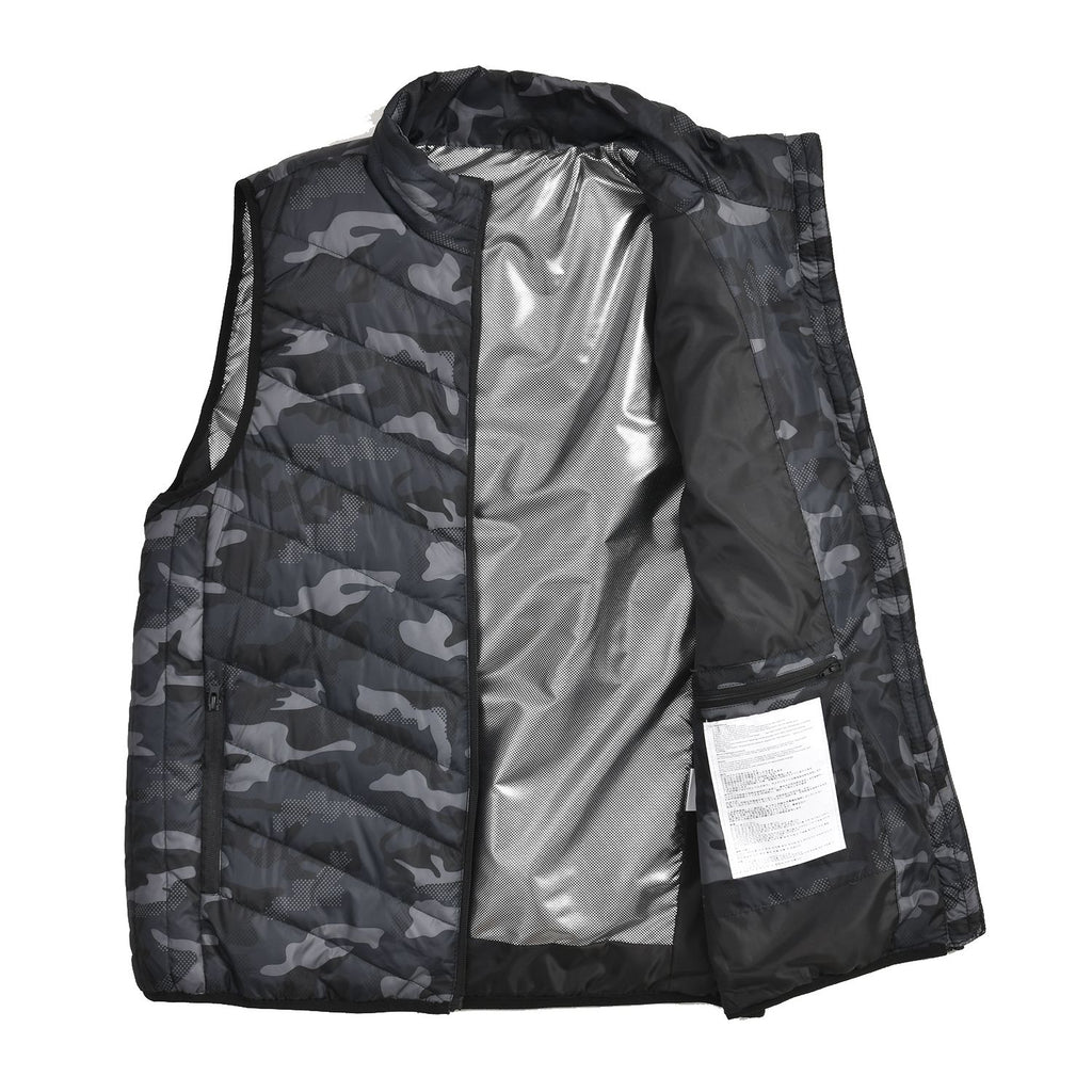 Beheizbare Weste mit 4 Heizzonen, inkl 5000Mah Solar Powerbank, Camouflage