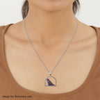 Afrikanischer Amethyst und Kristall Spatz-Anhänger mit Kette, 50 cm in Edelstahl ca. 17,10 ct