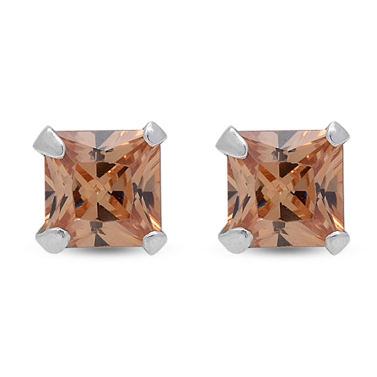 Champagner Zirkonia, Blauer Zirkonia Schmuckset   ca. 3,40 ct.