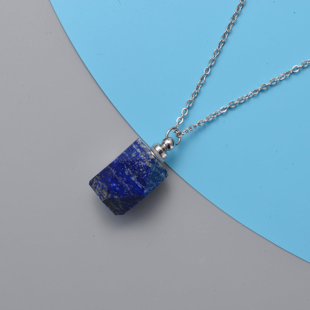 Lapislazuli Anhänger mit Kette 50 cm Edelstahl ca. 90,50 ct