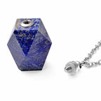 Lapislazuli Anhänger mit Kette 50 cm Edelstahl ca. 90,50 ct