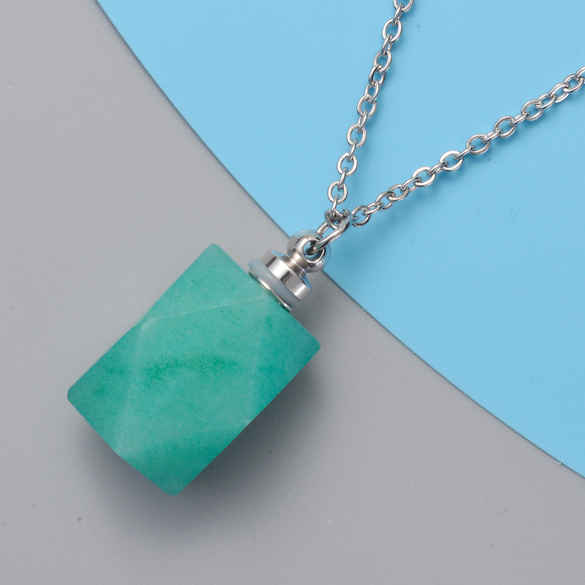 Amazonit Anhänger mit Kette ca. 79,60 ct