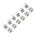3er- Set Kristall LED-Lichter (Weiß, Rubinrot und Saphirblau) Ohrstecker Messing