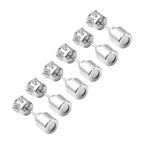 3er- Set Kristall LED-Lichter (Weiß, Rubinrot und Saphirblau) Ohrstecker Messing