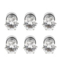 3er- Set Kristall LED-Lichter (Grün, Violett und Orange) Ohrstecker Messing
