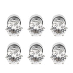 3er- Set Kristall LED-Lichter (Grün, Violett und Orange) Ohrstecker Messing