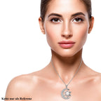 Weißer Zirkonia Anhänger mit Kette 60 cm Edelstahl ca. 3,00 ct