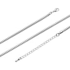 Lebensbaum, weißer Kristall-Anhänger mit Kette, 71+5cm, silberfarben
