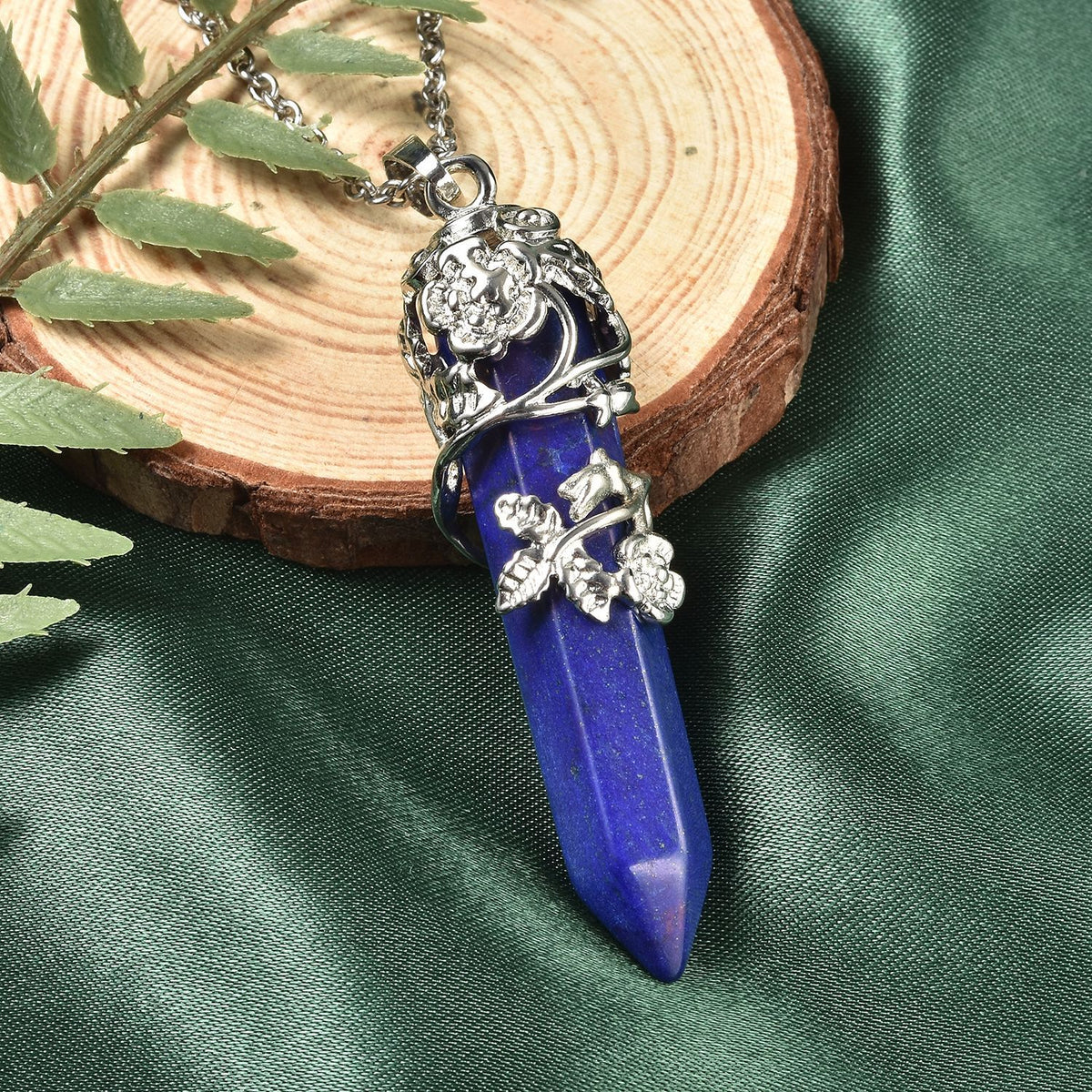 Lapislazuli Schmuckset Messing und Edelstahl ca. 55.00 ct