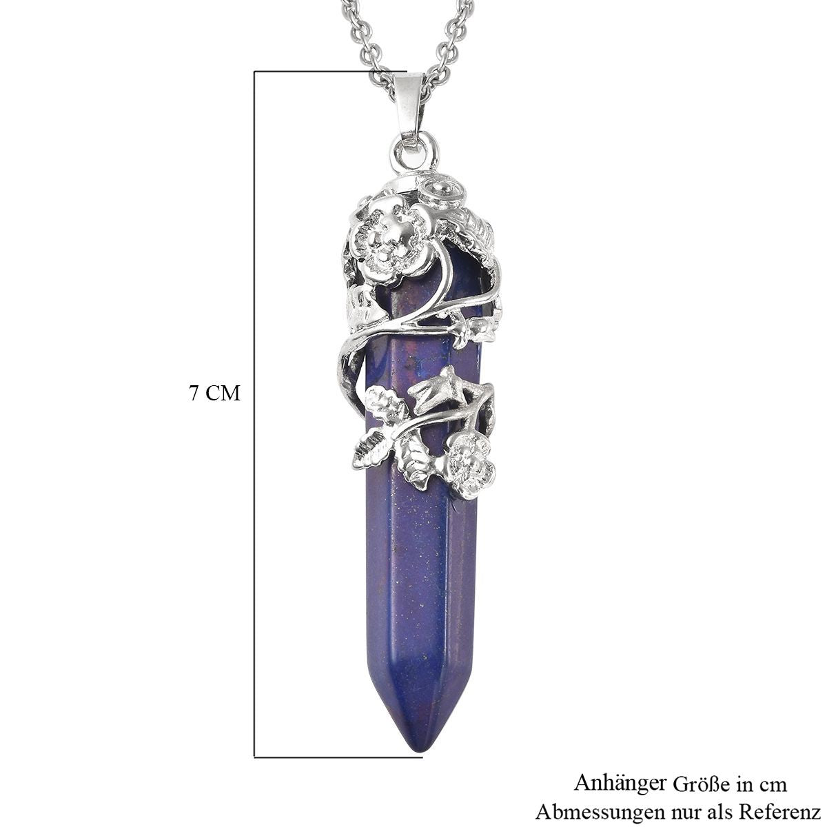 Lapislazuli Schmuckset Messing und Edelstahl ca. 55.00 ct