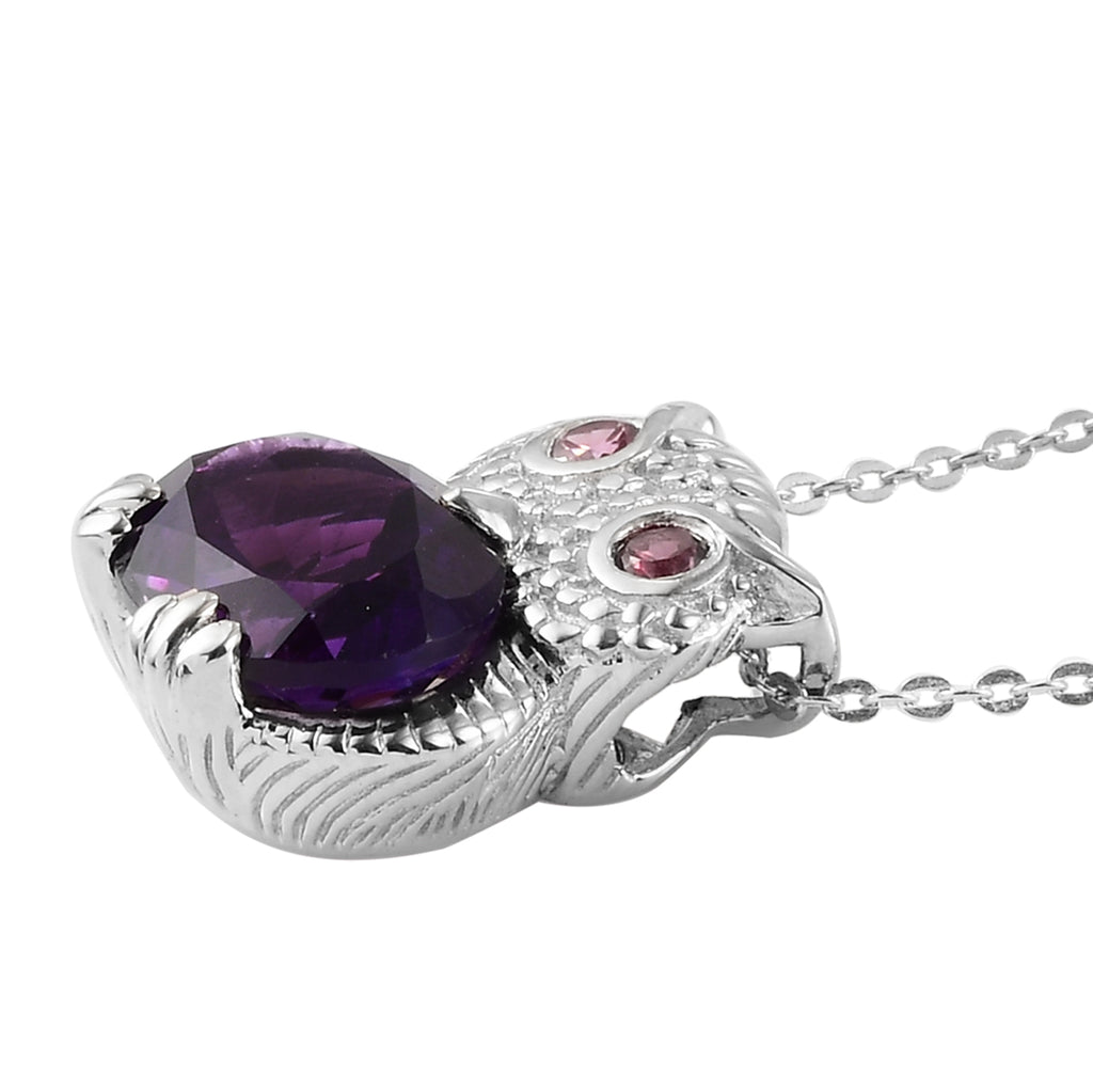 Lusaka Amethyst und Rhodolith Granat-Anhänger, ca. 4,72 ct