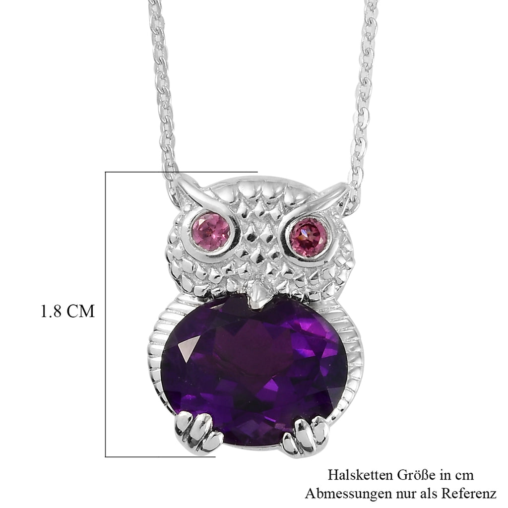 Lusaka Amethyst und Rhodolith Granat-Anhänger, ca. 4,72 ct