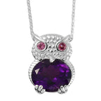 Lusaka Amethyst und Rhodolith Granat-Anhänger, ca. 4,72 ct