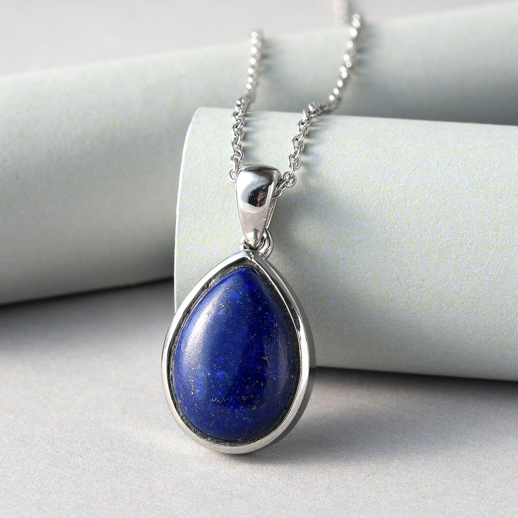 Lapislazuli Anhänger mit Kette ca. 11,33 ct