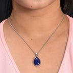 Lapislazuli Anhänger mit Kette ca. 11,33 ct