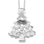 Natürlicher Weißer Zirkon Anhänger mit Boxkette ca. 50 cm 925 Silber platiniert ca. 0,08 ct