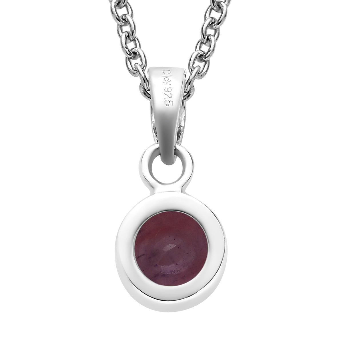 2er Set - Roter Granat-Anhänger mit Kette und Ohrringe, 925 Silber Edelstahl, ca. 3.48 ct