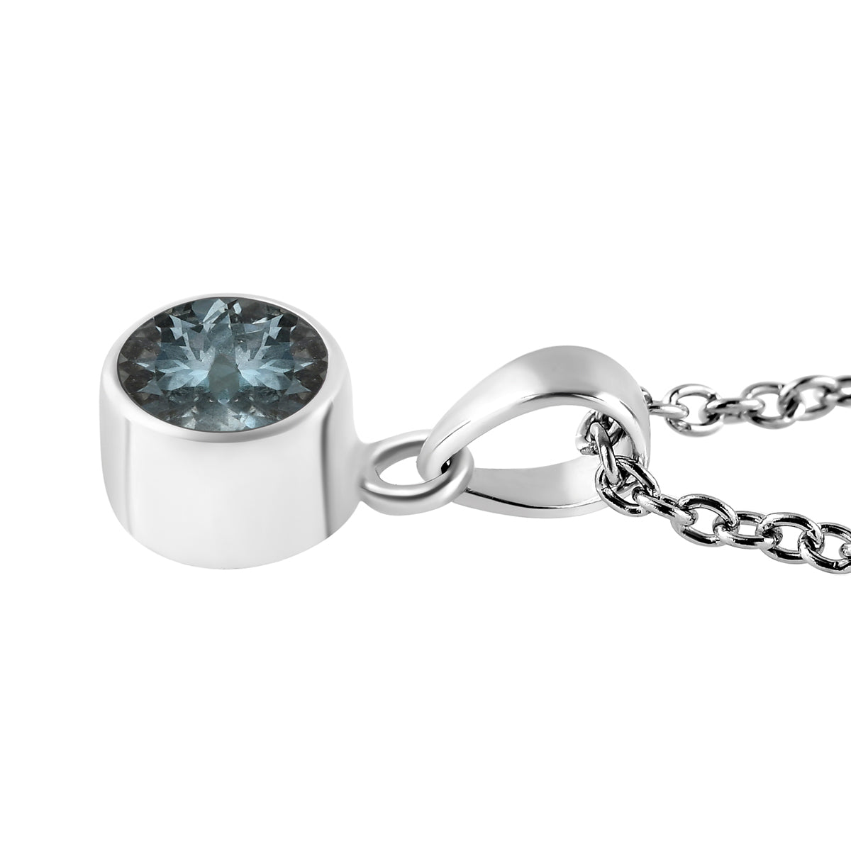 Aquamarin-Anhänger und Ohrringe aus 925 Silber, mit Kette aus Edelstahl ca. 2,45 ct