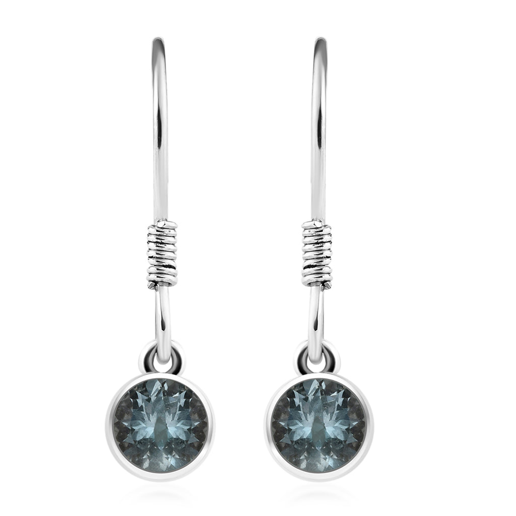 Aquamarin-Anhänger und Ohrringe aus 925 Silber, mit Kette aus Edelstahl ca. 2,45 ct