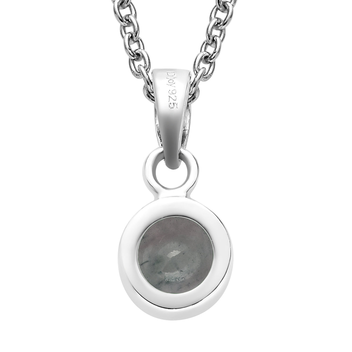 Regenbogen Mondstein-Anhänger und Ohrringe aus 925 Silber, mit Kette aus Edelstahl ca. 2,76 ct